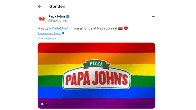 Papa Johns LGBTyi Destekliyor mu