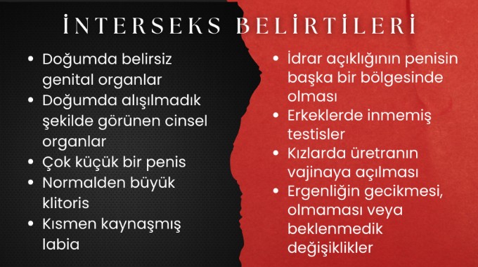 İnterseks belirtileri
