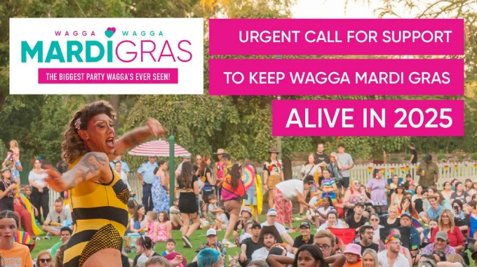 Wagga Wagga Mardi Gras etkinlik afişi